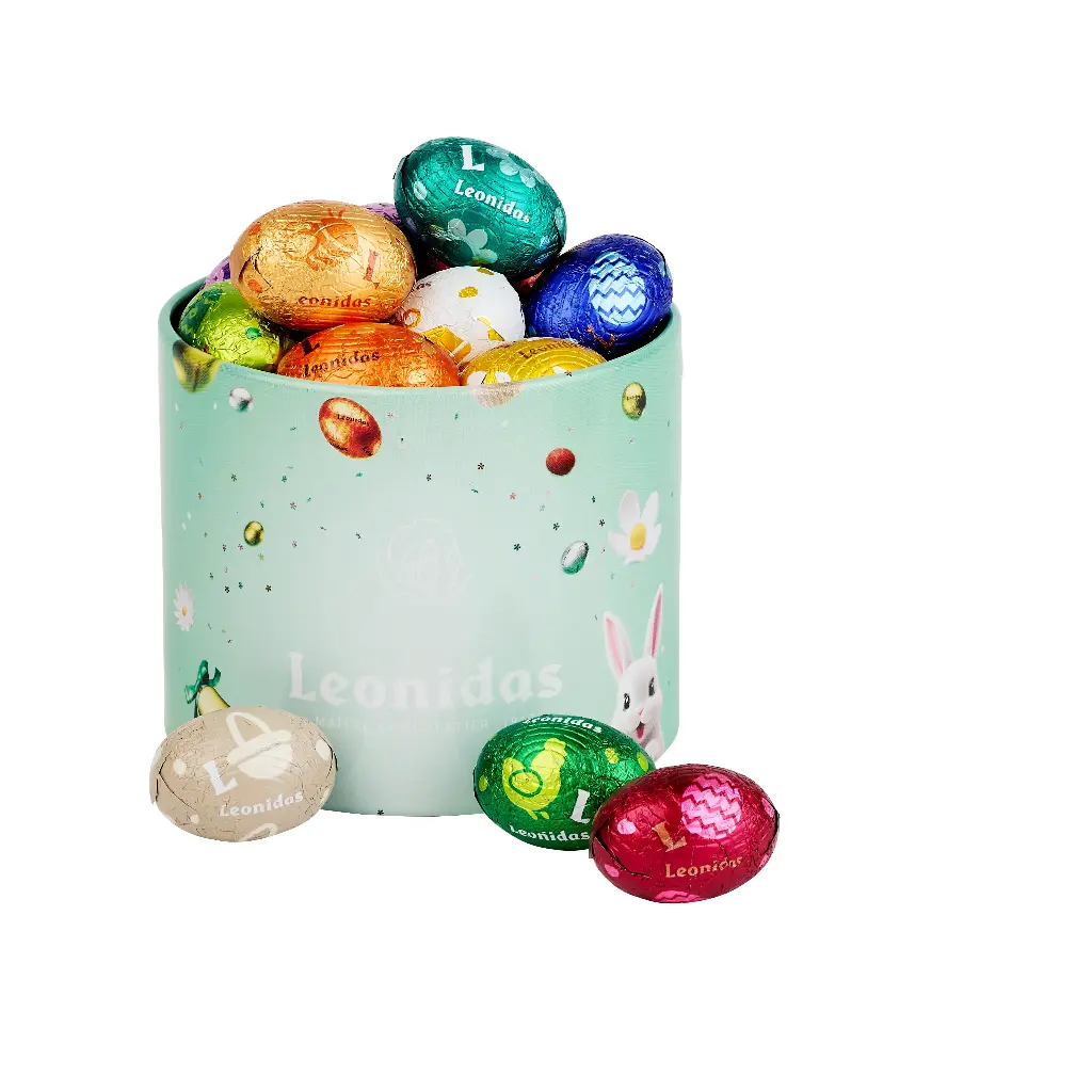 Zinken Paas Pot met zakje van 200gr mix paaseitjes.